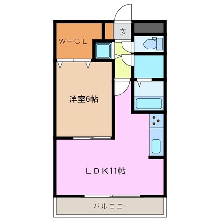 玉垣駅 徒歩17分 1階の物件間取画像